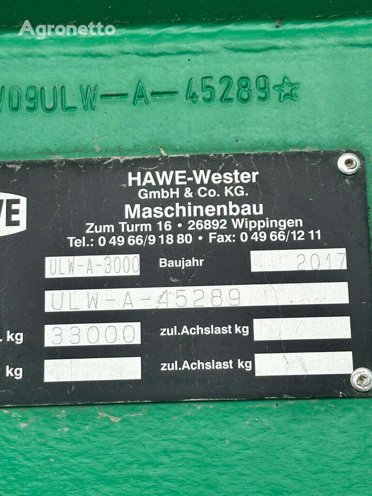 бункер-перегрузчик зерна HAWE ULW A 3000