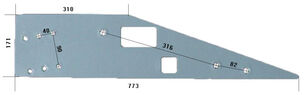 полевая доска L HARDOX500 для плуга Brix 415301/L